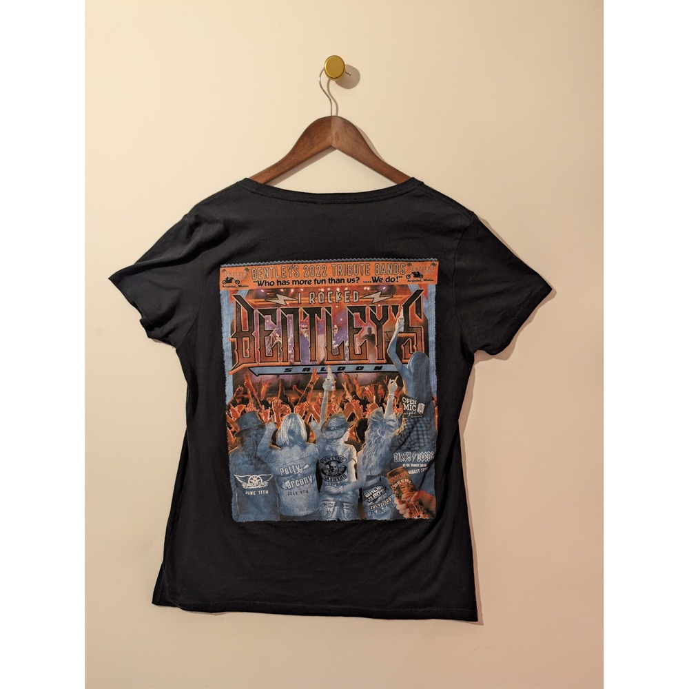Bentley's Saloon T-Shirt Womens XXL Black Excellent 2022 Tribute Bands Graphic